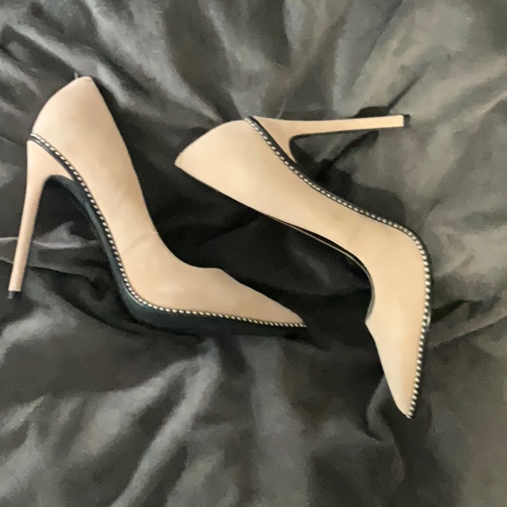 Steve Madden Beige Studded Heels